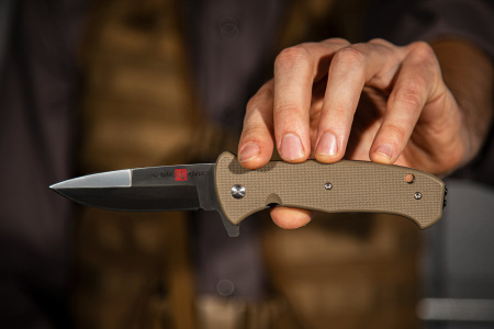 Нож складной AL MAR S.E.R.E. 2020 G 3,6" Tradition (Coyote G10; клинок: сталь D2)